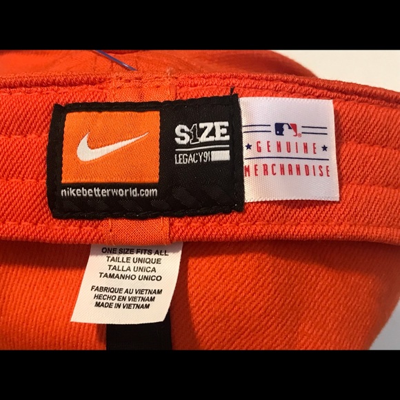 Nike Giants Adult One Size Orange Baseball Hat - Picture 7 of 8